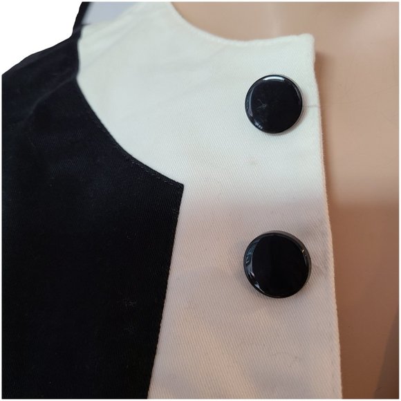 ZARA BASIC Black & White Color Block Dress S - Picture 3 of 7